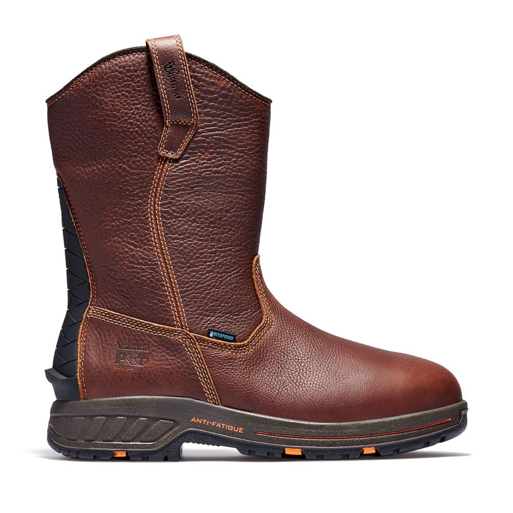 Bocanci De Muncă Timberland Barbati Maro - Pro® Helix Hd Soft Toe Pull-On - Romania - YFCOLS765